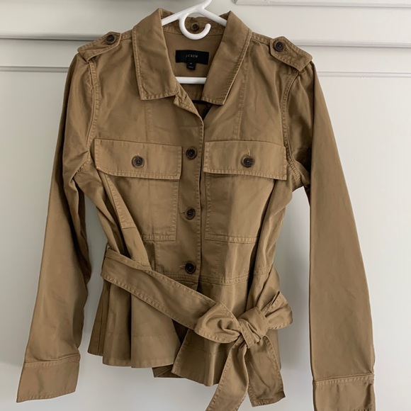 J. Crew Jackets & Blazers - Jcrew tie waist tan peplum jacket